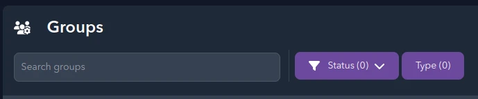 Filter buttons